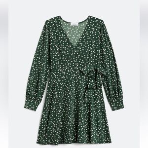 Kaileigh Dark Green Floral Long Sleeve Dress